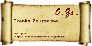 Okenka Zsuzsanna névjegykártya